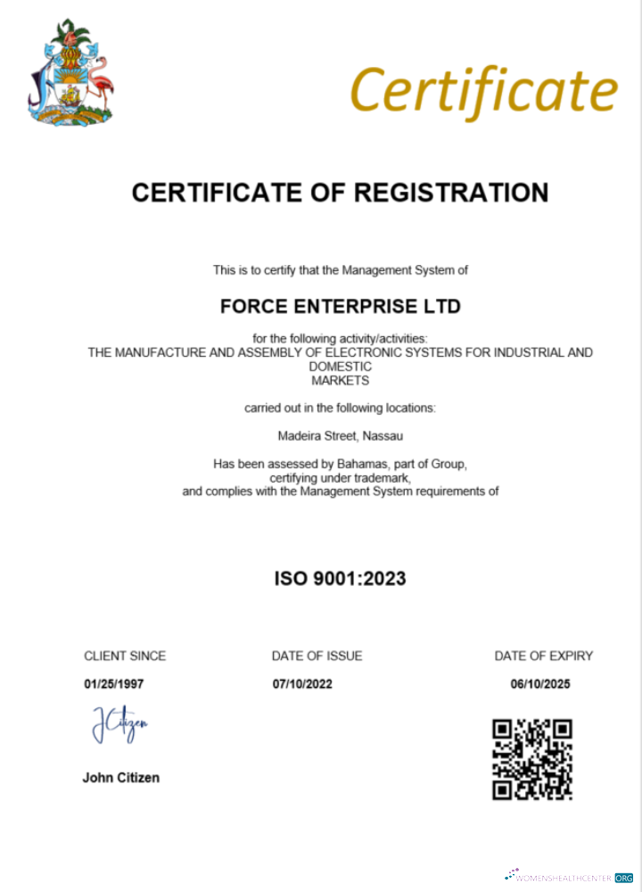 Download Bahamas certificate of registration Word and PDF template Photoshop template